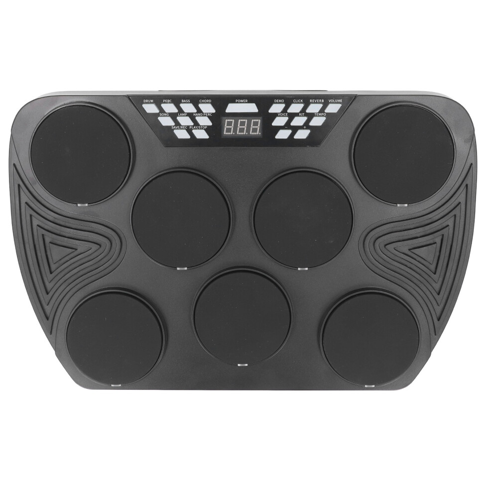 Portable 7-Pad Electronic Drum Set, 462x302mm, 16 Kits, Rechargeable Battery