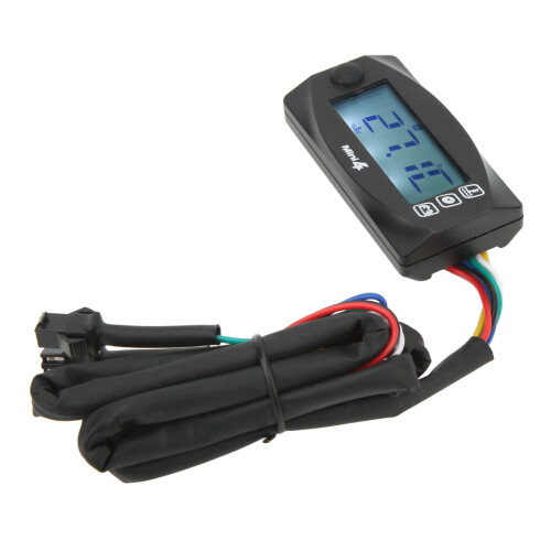 4 in 1 Motorcycle Voltage Temperature Gauge Time 2