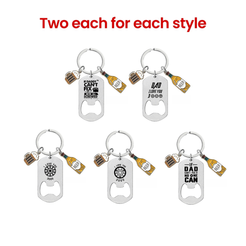 10pcs Carved Key Chains,Personalized Bottle Openers 1