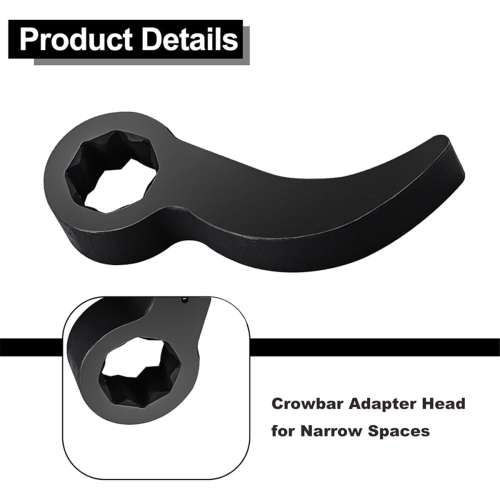 2 Pack Crowbar Adapter Wrench Tool, Pry Bar Wrench Adaptor Tool 2
