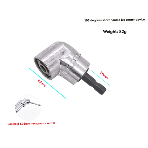 105 Degree Right Angle Drill Adapter Kit with Bend Screwdriver 1