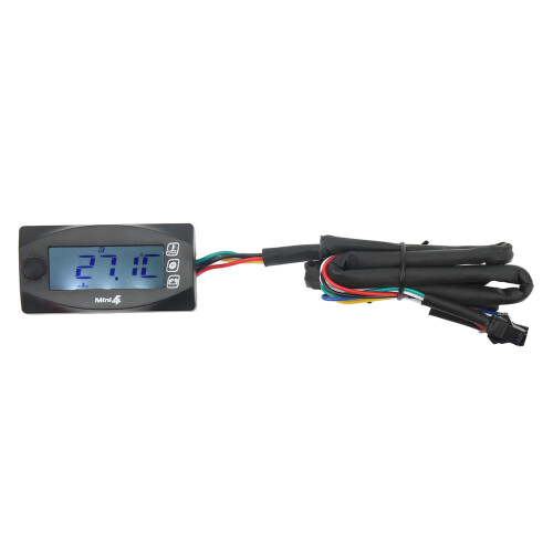 4 in 1 Motorcycle Voltage Temperature Gauge Time 1