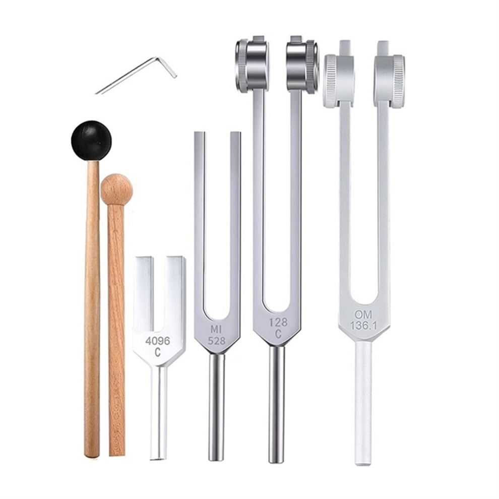 4Pcs Tuning Fork Set for Healing Chakra,Sound Therapy,Reliever Stress
