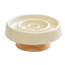Ceramic Dog Slow Feeder Bowl Anti-Gulping Cat Food Dish Bowls Pet