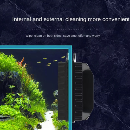 Fish Tank Cleaner, Double-Sided Aquarium Glass Cleaning Brush Tool 1