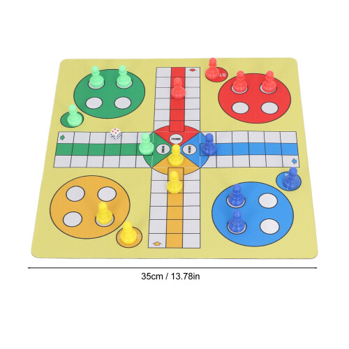 Portable Ludo Chess Set with Folding Roll-Up Board and Storage Bag 1