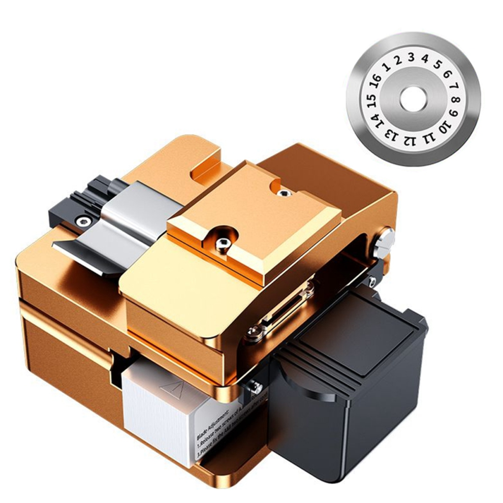 S09 Fiber Optic Cleaver+Blade Optical Fiber Fusion Splicer Cutter Gold 4712205907706