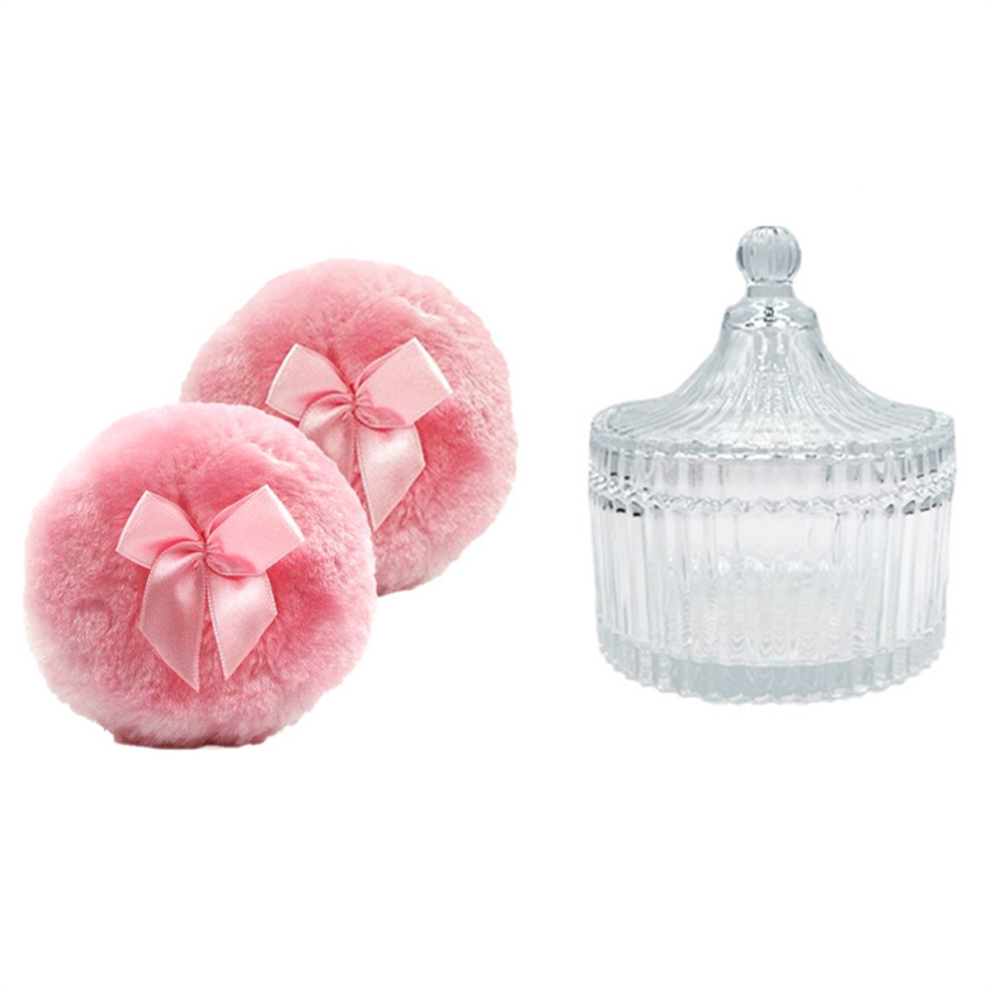3Pack Large Body Puff And Containers Powder Containers