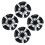 8 Inch Wheel Hub Cap Black Fully Wrap Hubcap Rim 7
