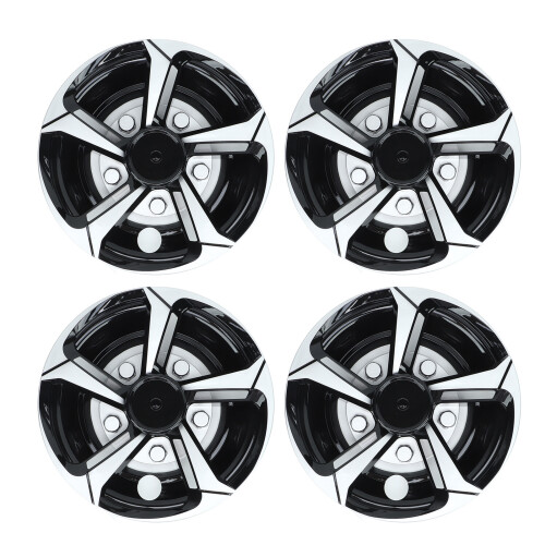 8 Inch Wheel Hub Cap Black Fully Wrap Hubcap Rim