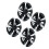 8 Inch Wheel Hub Cap Black Fully Wrap Hubcap Rim 6