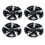 8 Inch Wheel Hub Cap Black Fully Wrap Hubcap Rim 9