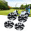 8 Inch Wheel Hub Cap Black Fully Wrap Hubcap Rim 11