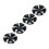 8 Inch Wheel Hub Cap Black Fully Wrap Hubcap Rim 10