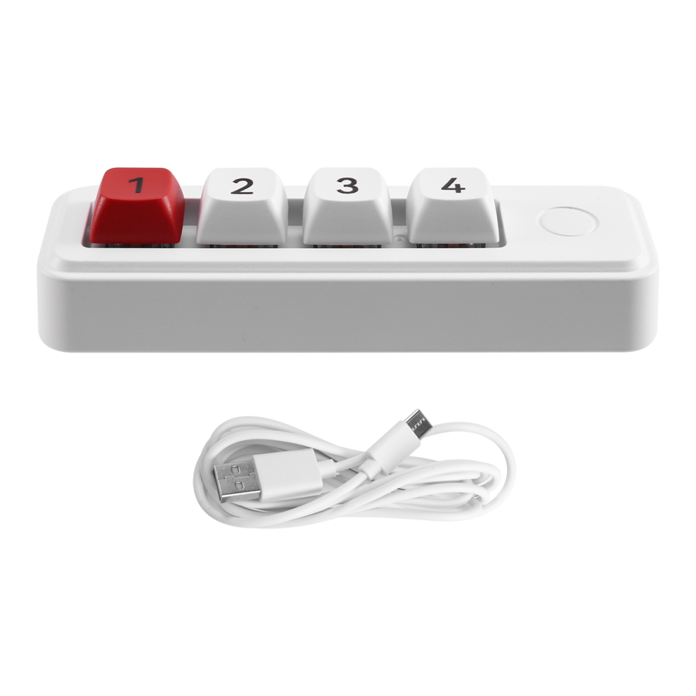 Rgb Mechanical Gaming Keyboard -Macro Programmable 4 Keys, White 4712205934146
