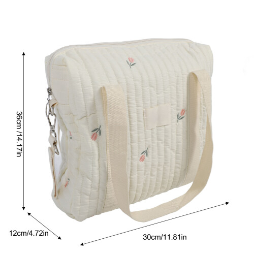 StrollerBag LargeCap 11,8 x 4,7 x 14 po Beige fleuri 1