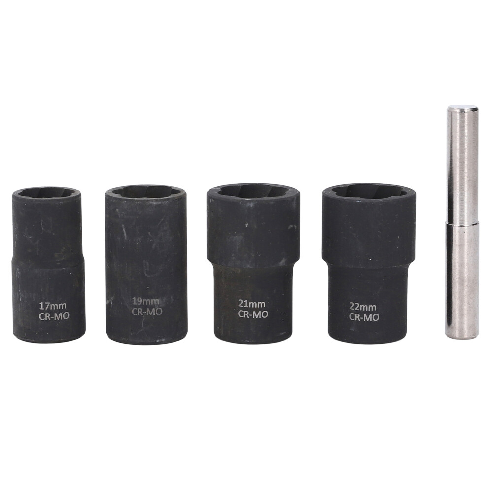 Impact Lug Nut Removal Kit 5Pcs 1/2In Drive Metal Bolt Extractors 17Mm-22Mm 4631331455502