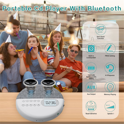 Multifunction Audio Player Dual Stereo Mp3 CD Player 1