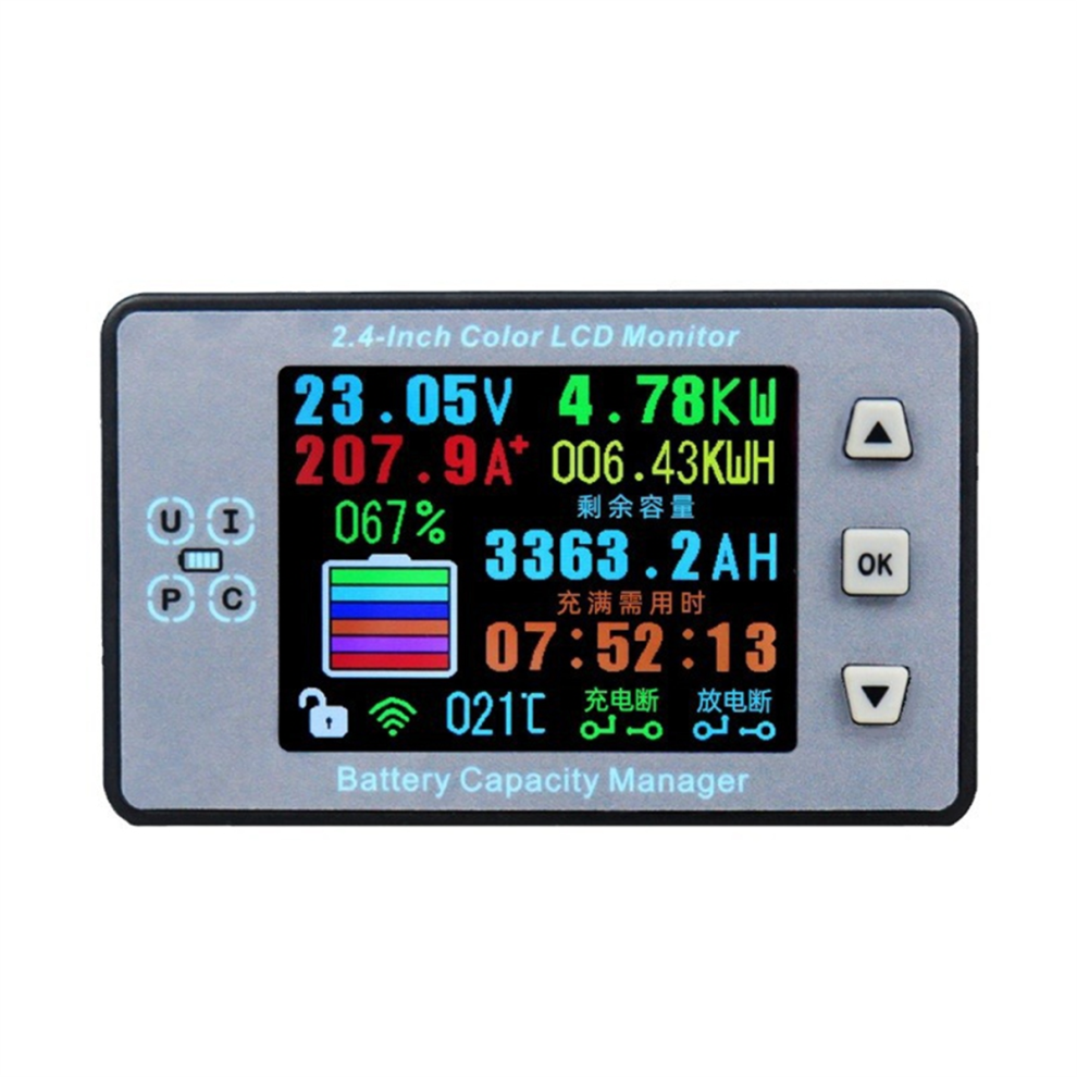 Wireless Coulometer Battery Capacity Tester Ammeter Voltmeter 4711874626819