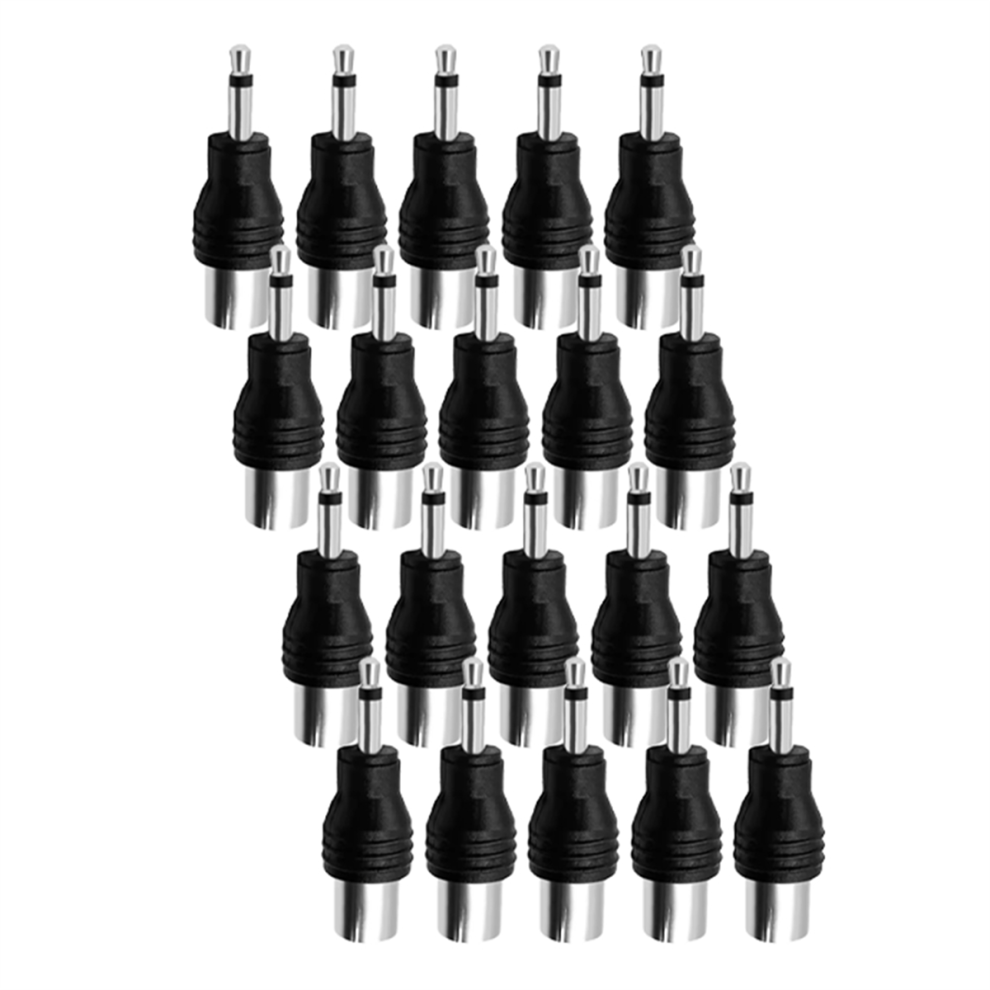 20Pcs 3.5Mm Male Mono Plug To 9.5Mm Female Jack Connector Black 4712205904613