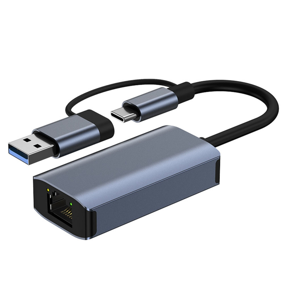Ethernet Usb Type-C Data Transfer 1000Mbps Rj45 Ethernet Adapter 4712205903432