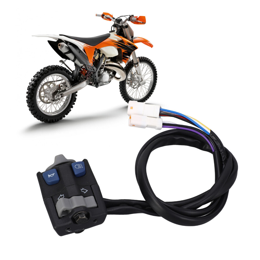 Motorcycle Headlight Horn Switch Compatible With 125-520Cc Models, Handlebar Control 8721331460999