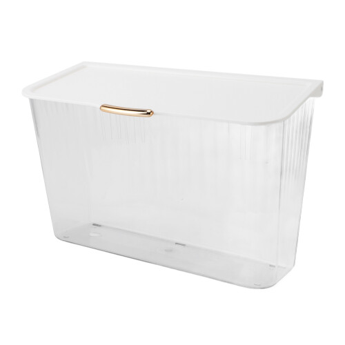 4L Wall Mount Laundry Basket Dustproof Hanging with Lid Transparent