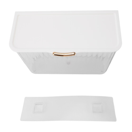 4L Wall Mount Laundry Basket Dustproof Hanging with Lid Transparent 2