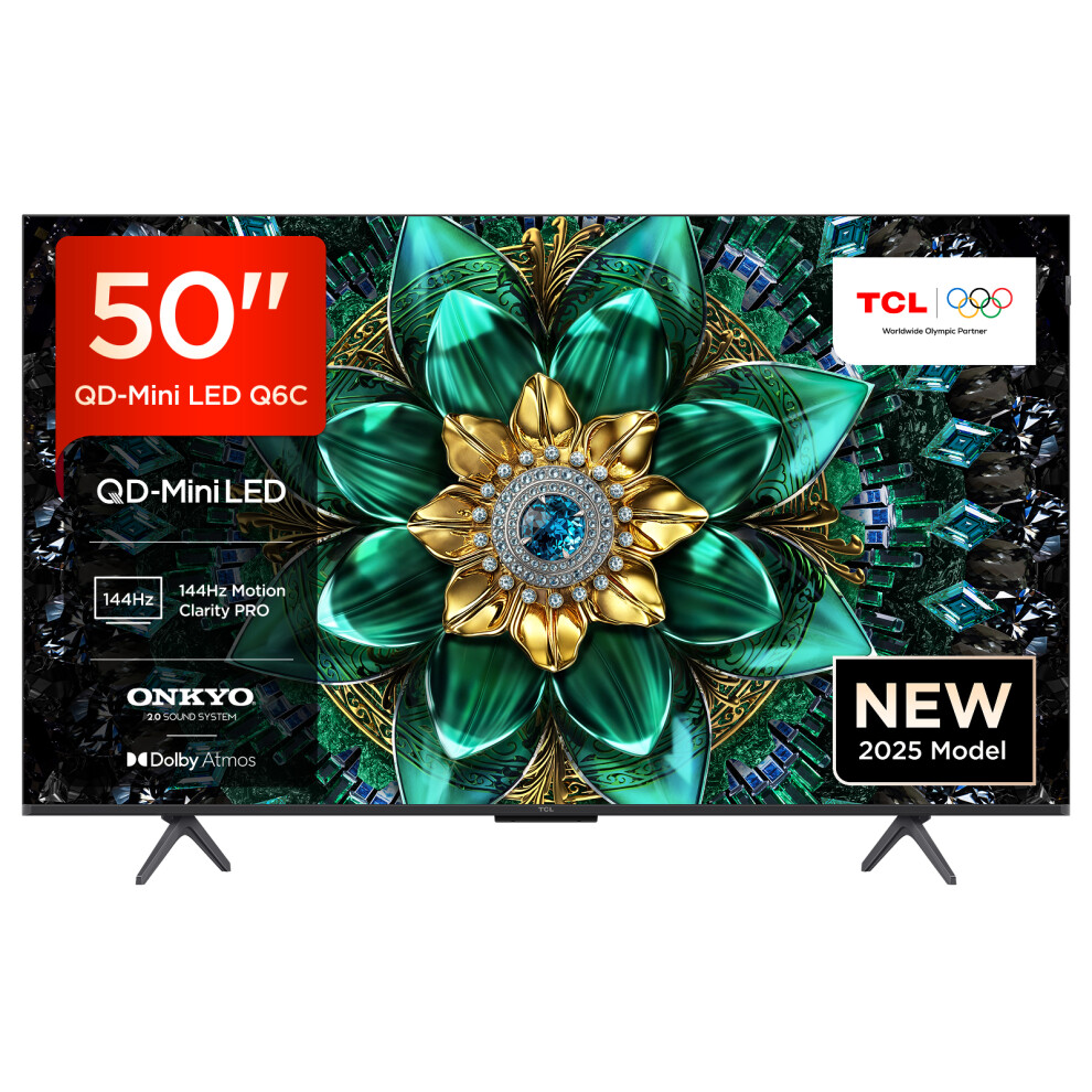 Tcl Q6c 50" 4K Ultra Hd Qled Smart Google Tv [2025] - 50Q6c-Uk