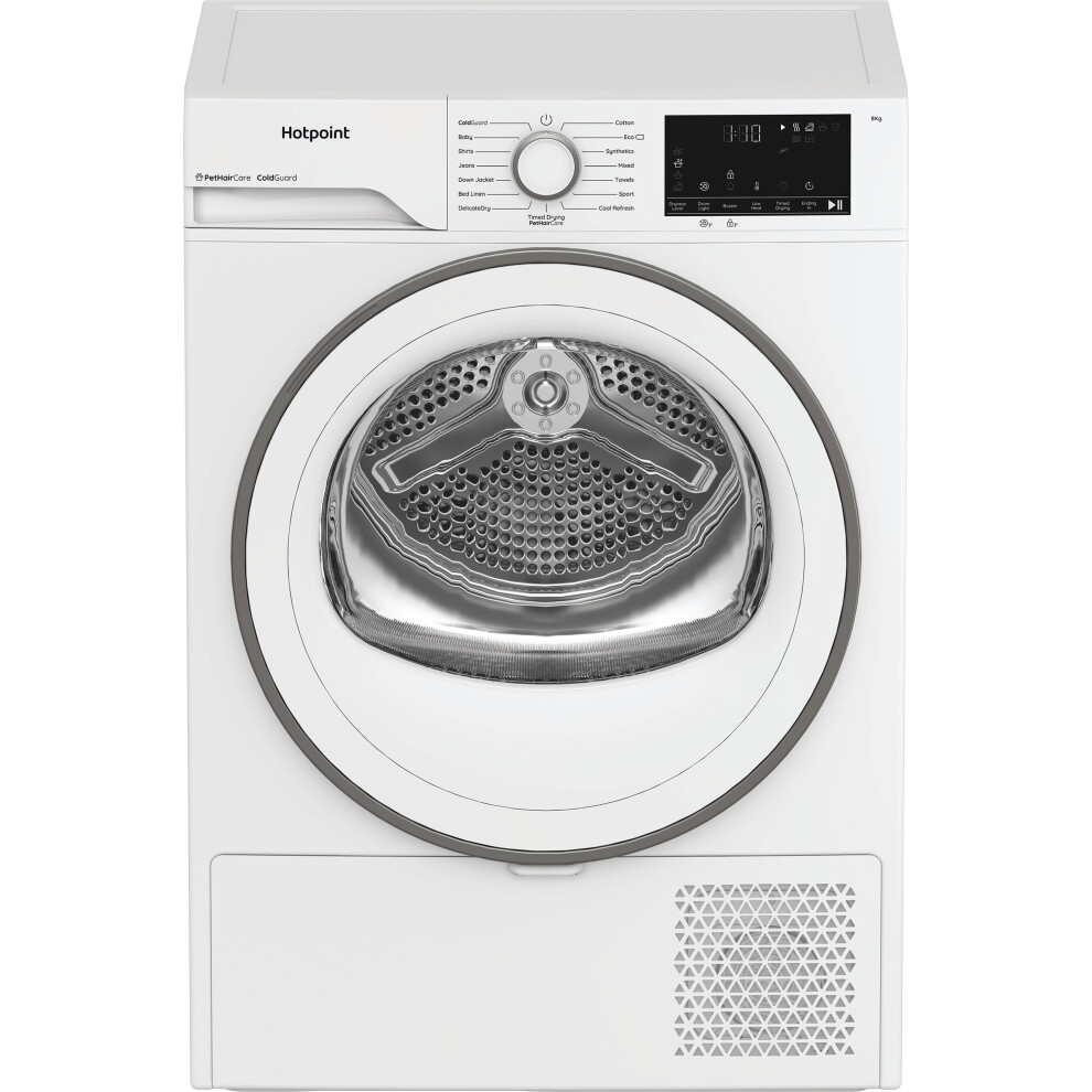 Hotpoint FabicCare C HSD 82M WW UK 8Kg Heat Pump Tumble Dryer - White - A+ Rated-image-OPC-PJ9W228-NEW