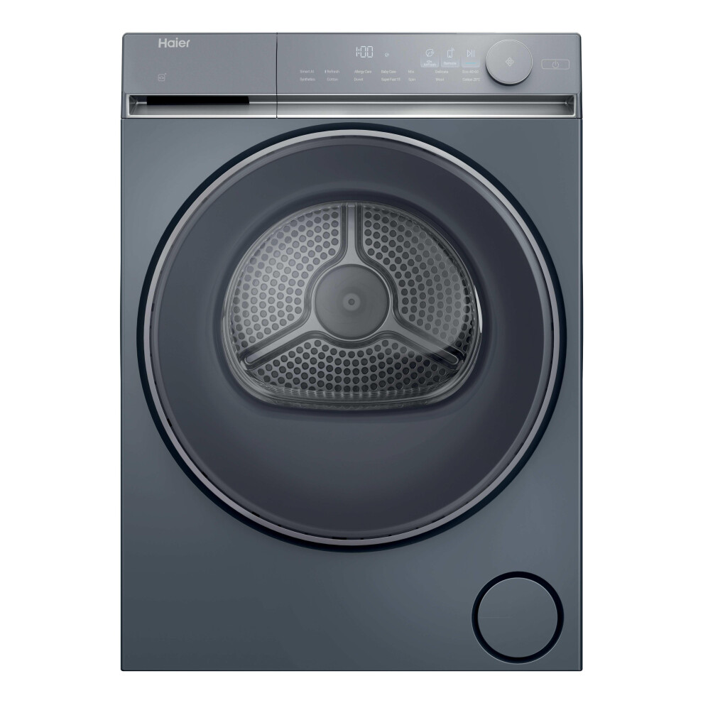 Haier X7 Hd90-C367gu1-Uk Wifi Connected 9Kg Heat Pump Tumble Dryer - Graphite - A++ Rated