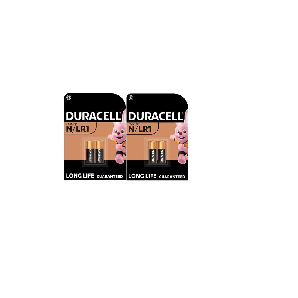 4X Duracell N/LR1 E90 (2 Blister Packs of 2 Batteries) 4 Batteries