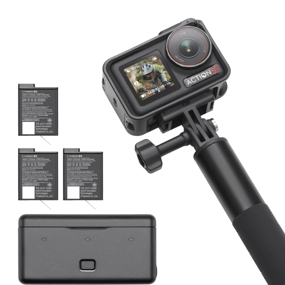 DJI Osmo Action 5 Pro Adventure Combo, 4K Action Camera 1/1.3" Sensor,