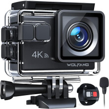 WOLFANG Action Camera 4K 20MP GA100, Waterproof 40M Underwater Camera
