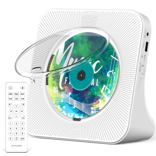 Portable CD Player with Bluetooth 5.0, Greadio Desktop CD Players for