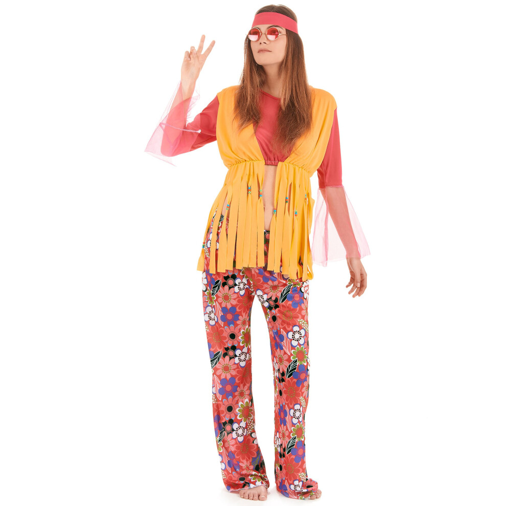 Rubies (Xl) Women's Hippie Costume Pink