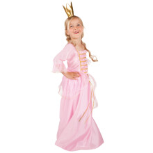 (M 7-9 years (120-130 cm)) Pink and gold princess costume for girls
