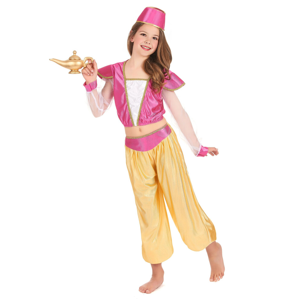 Rubies (M 7-9 Years (120-130 Cm)) Luxury Oriental Dancer Costume For Girls White