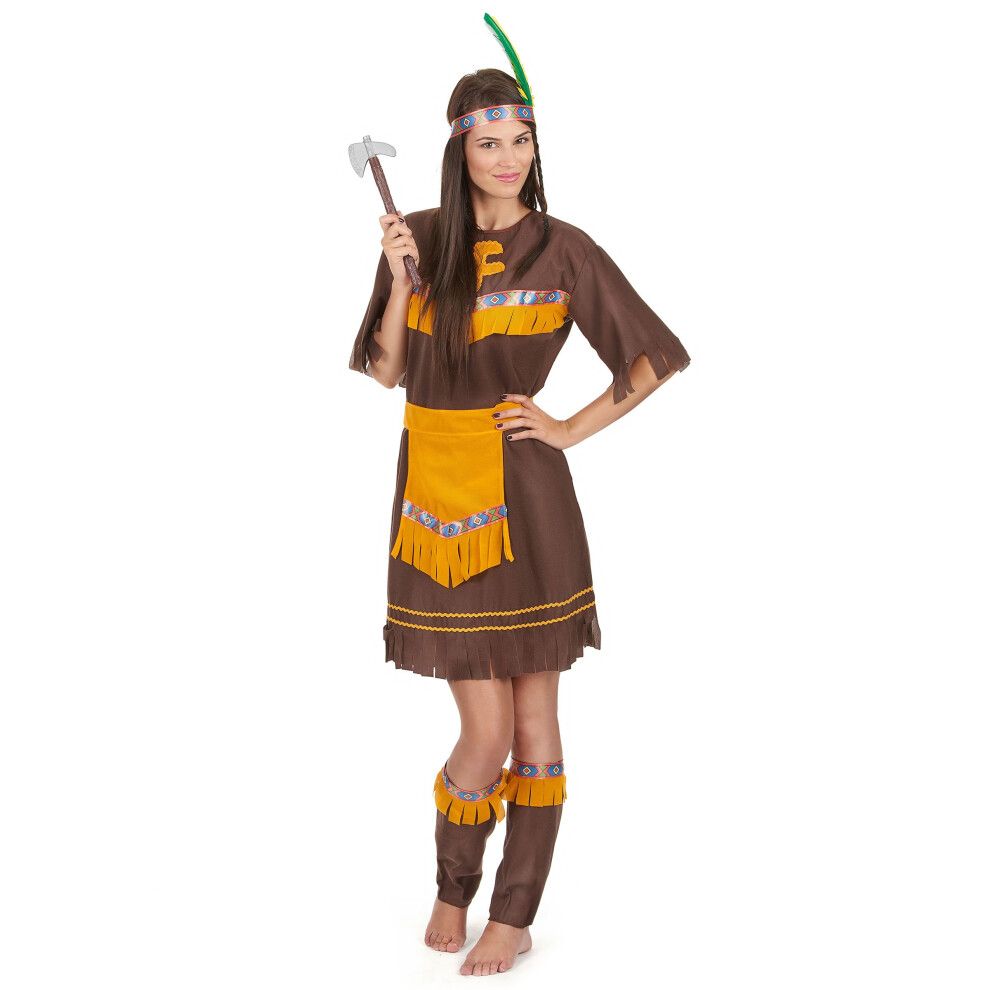 Rubies (Xl) Women's Fitted Indian Costume Brown