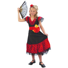(M 7-9 years (120-130 cm)) Spanish girl costume