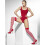 Rubies Women's white and red striped stockings 3