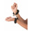 Rubies Adult black fur handcuffs 2
