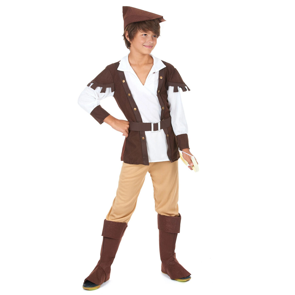 Rubies (L 10-12 Years (130-140 Cm)) Brown And Beige Woodland Boy Costume Cream,Brown