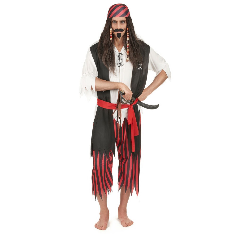 Rubies (M / L) Men's Corsair Pirate Costume White