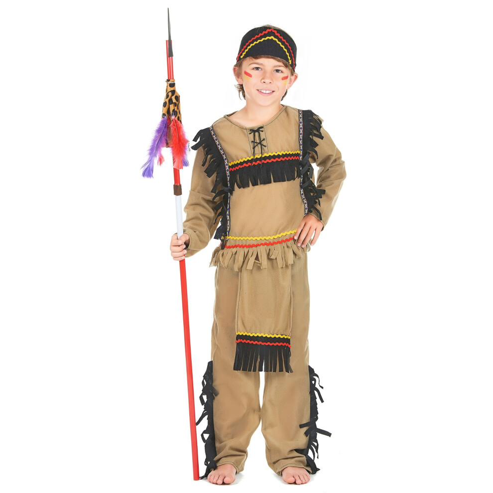 Rubies (M 7-9 Years (120-130 Cm)) Light Indian Costume For Boys Brown