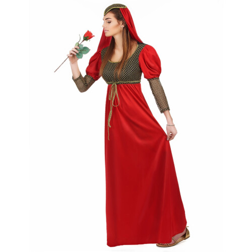 Rubies (M) Red medieval costume for women 2