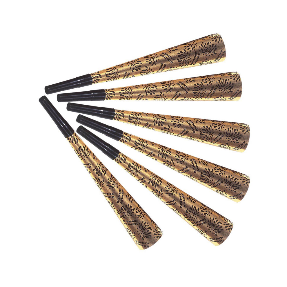 Rubies 6 New Year Trumpets Golden