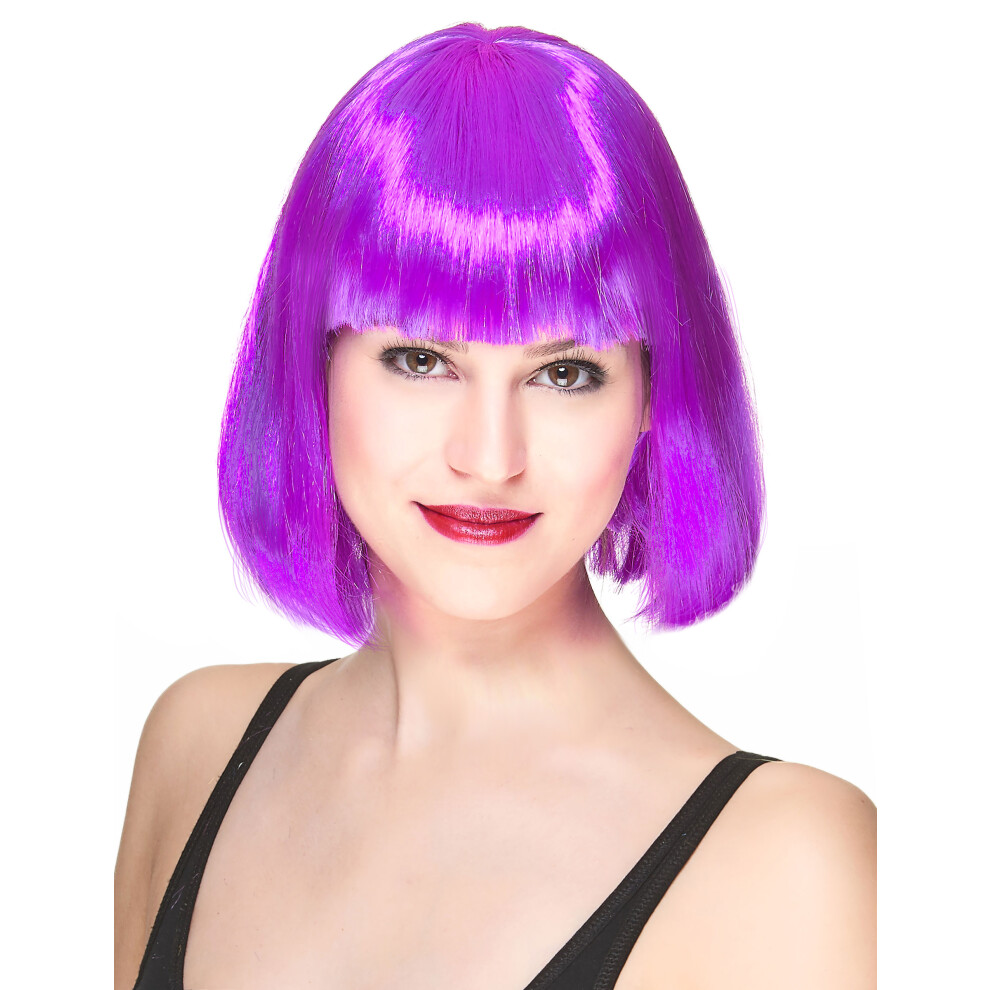 Rubies Women's Mid-Length Bob Wig Purple