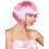 Rubies Short pink wig with bangs for women 1