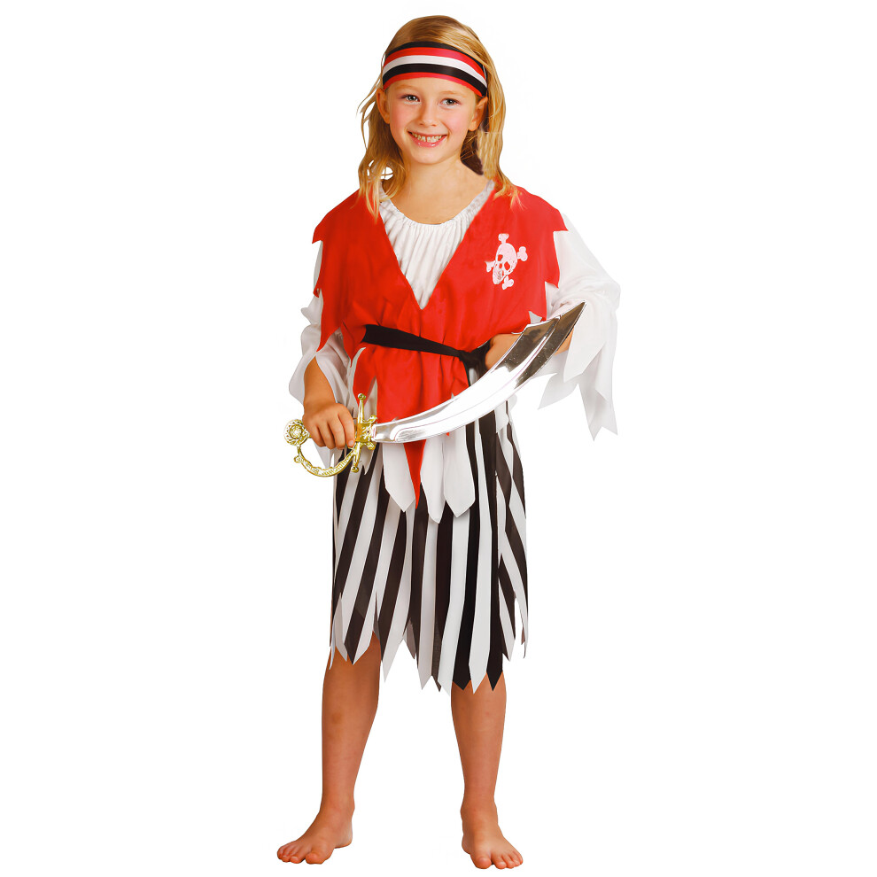 Rubies (S 4-6 Years (110-120 Cm)) Pirate Costume For Girls Black/White